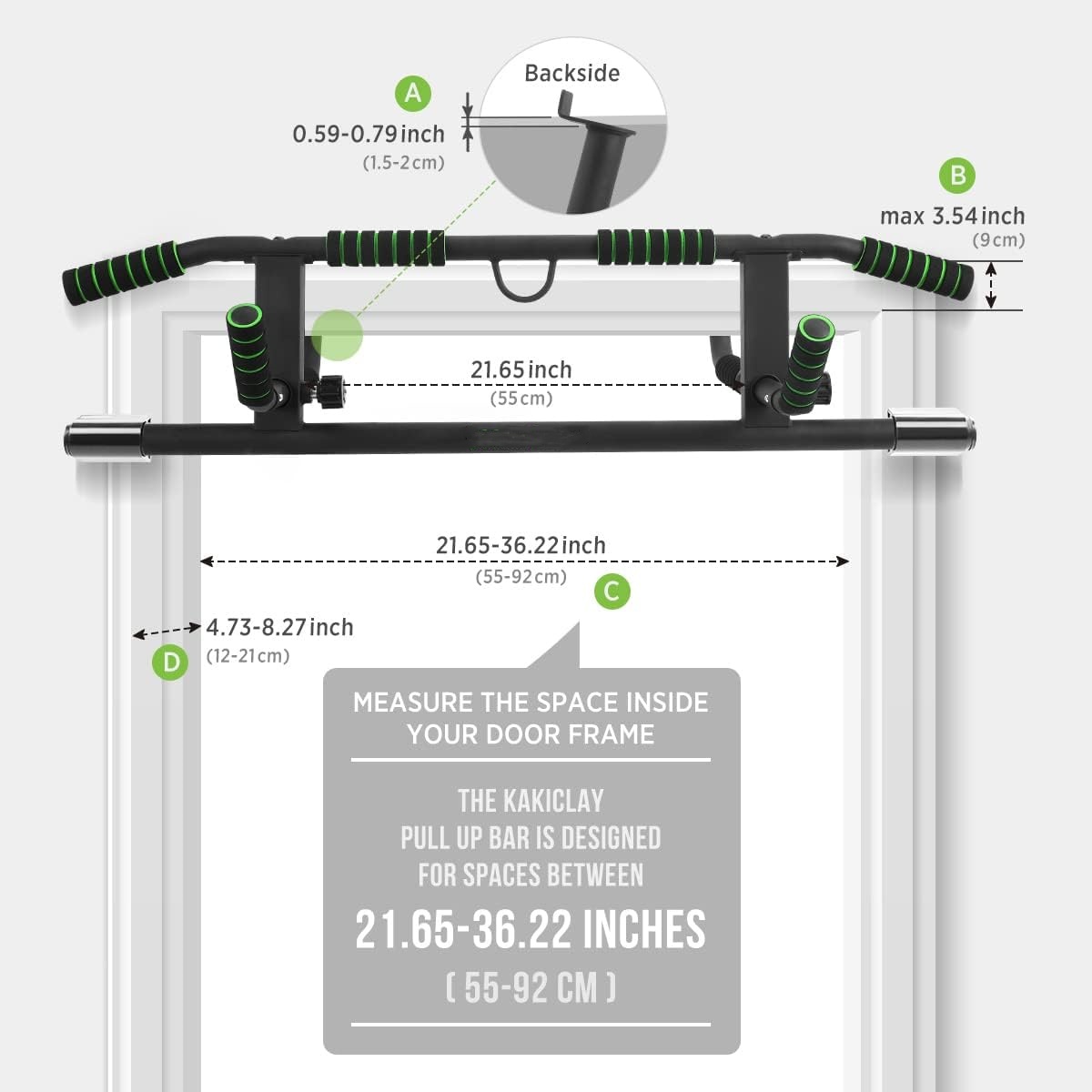 Door Pull Up Bar No Screw - 웰쇼 스포츠 도어웨이 풀업바 턱걸이 딥바