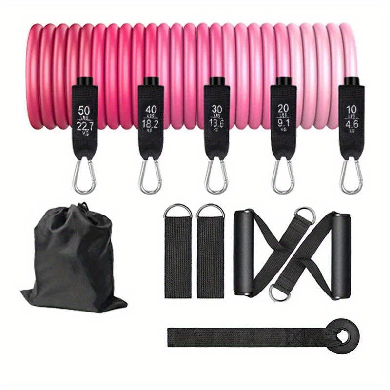 Pilates Bar Kit With Resistance Bands - 11종 세트 강화 필라테스 바, 저항
