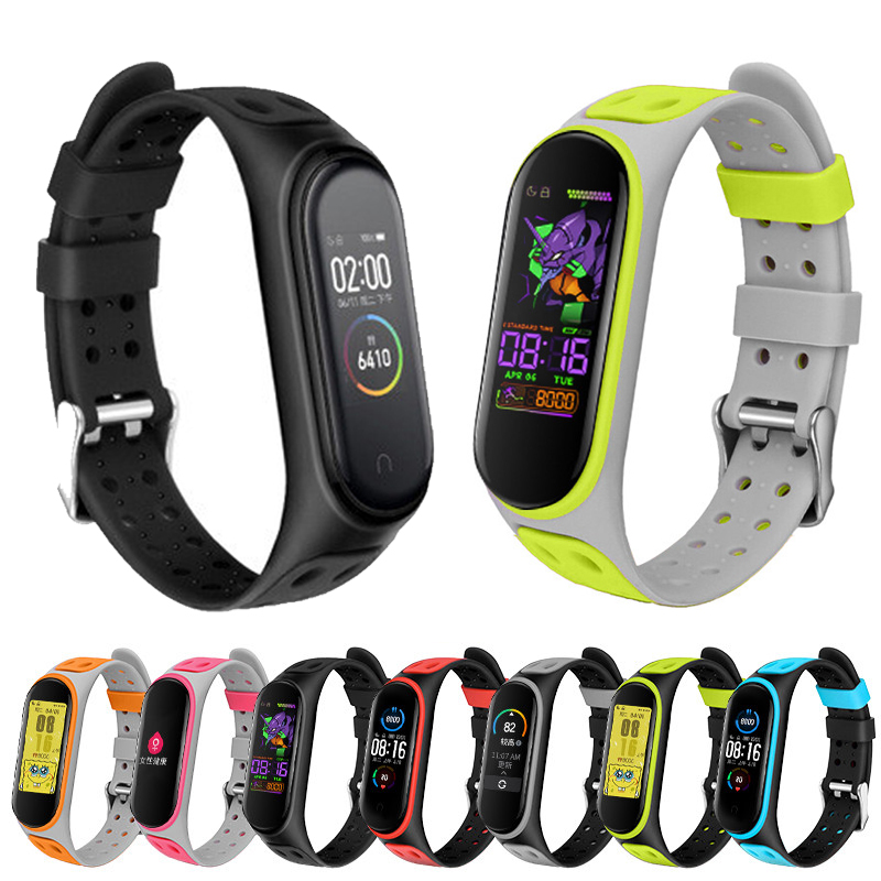 Resistance Bands Set With Handles - Mi Band 3/4/5/6/7 2 색 실리콘