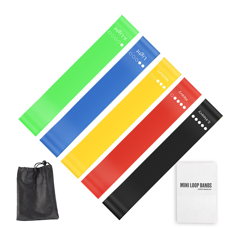 Pilates Bar Kit With Resistance Bands - 5개 TPE 저항 밴드 세트(보관 가방