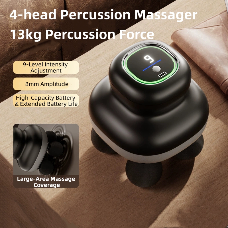Electric Massage Gun Deep Tissue - 4헤드 휴대용 근막 마사지기 전문 근육