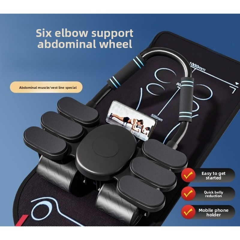자동 리바운드 기능이 있는 4륜 6개의 엘보형 복근 운 - Ab Roller Wheel With Elbow Support 리뷰 및 가격