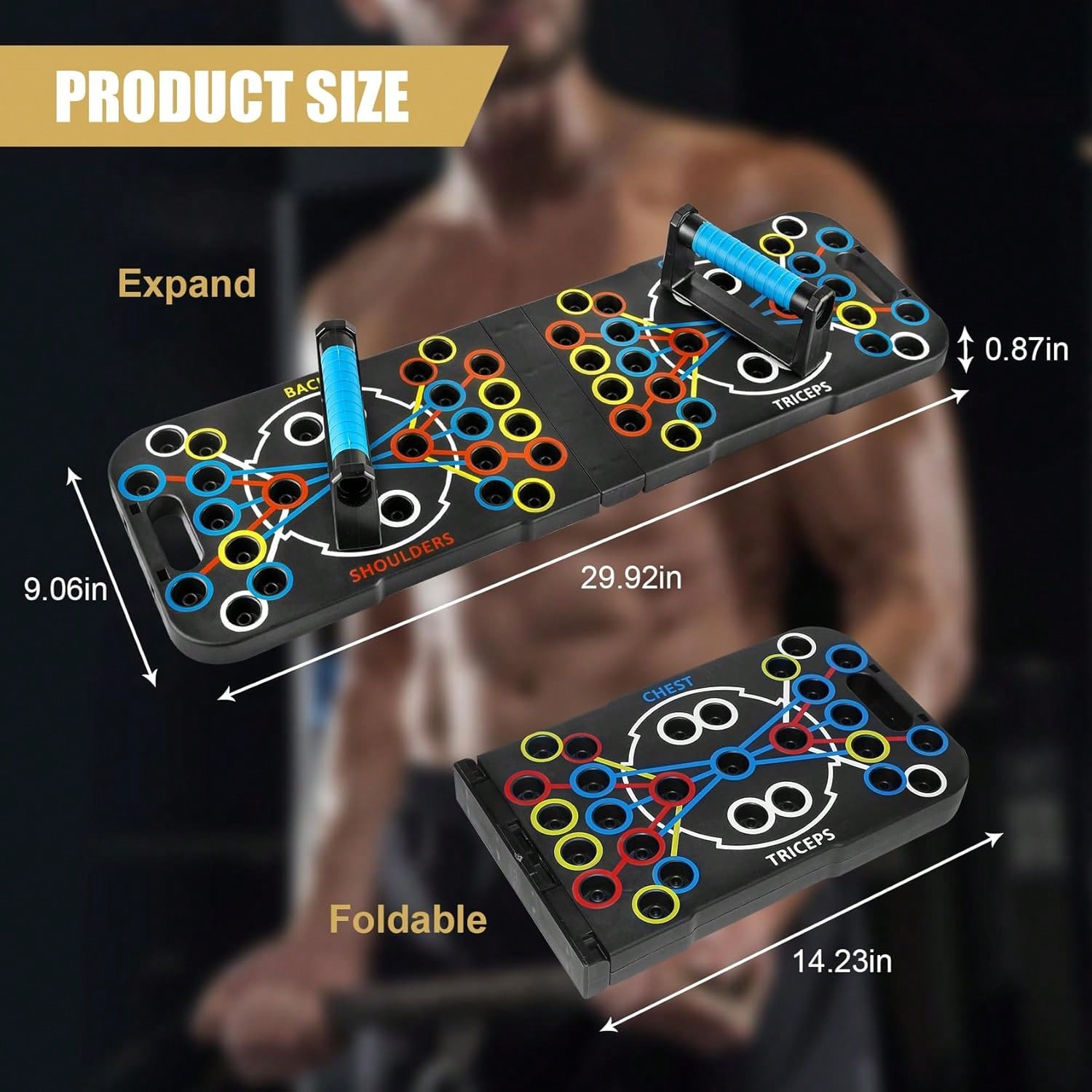 접이식 푸시업 보드 시스템, 다기능 색상 코드화된 푸시 - Push Up Board Foldable Multi Function 리뷰 및 가격