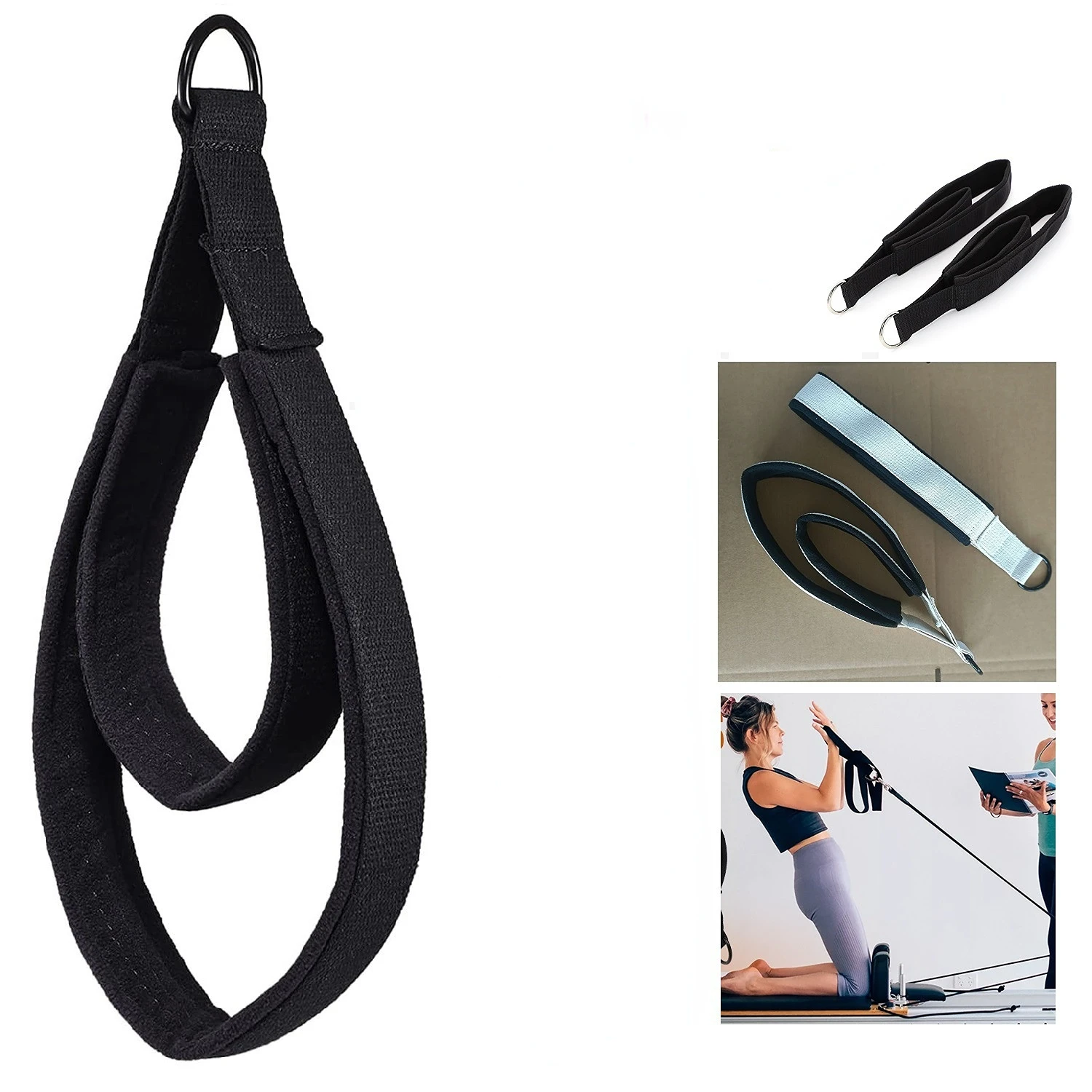 이중 링 탄성 요가 필라테스 침대 운동 액세서리 발목  - Pilates Bar Kit With Resistance Bands 리뷰 및 가격