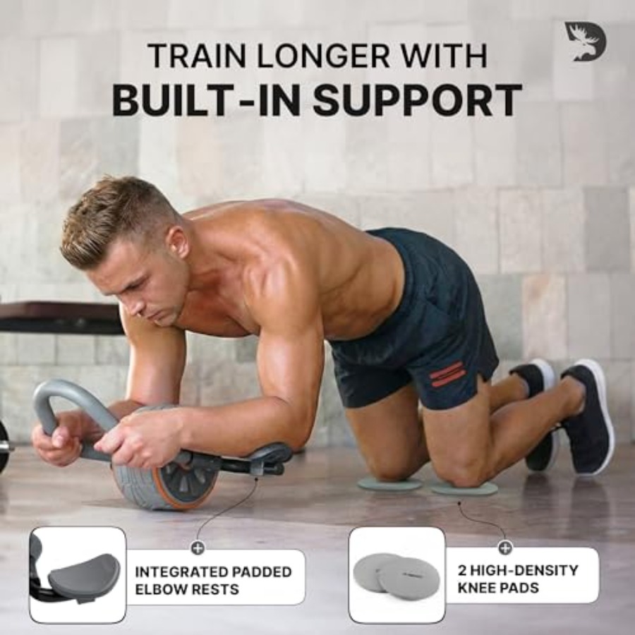 팔꿈치 지지대가 있는 복근 롤러 휠과 무릎 보호대 2개 - Ab Roller Wheel With Elbow Support 리뷰 및 가격