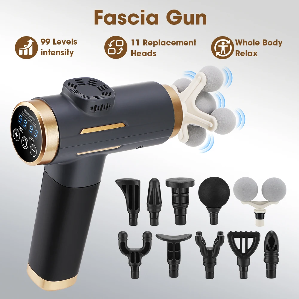 전기 근막 마사지건 24W 99단계 조절 가능 11개  - Electric Massage Gun Deep Tissue 리뷰 및 가격