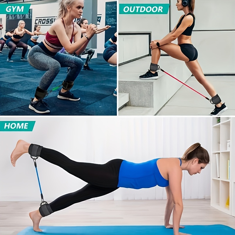 5Pcs 발목 저항 밴드, 발목 스트랩이있는 발목 저항 - Pilates Bar Kit With Resistance Bands 리뷰 및 가격