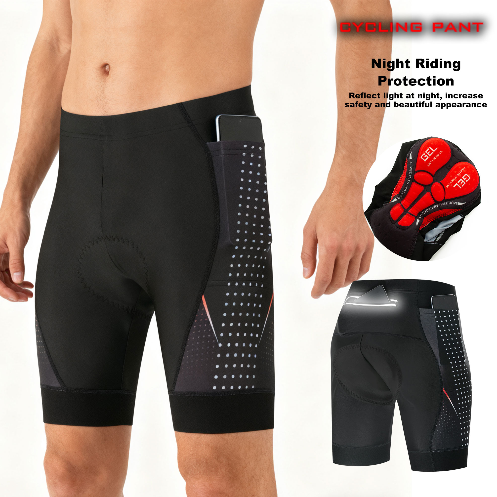 프리미엄 로드 바이크 반바지 5D 젤 패드 포함 남성용 - Padded Cycling Shorts 5D Gel 리뷰 및 가격
