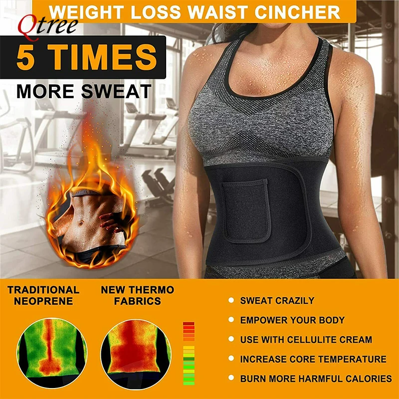 Qtree 허리 신처 바디 셰이퍼 랩 여성용 배 트레이 - Sweat Waist Trainer Belt Neoprene 리뷰 및 가격