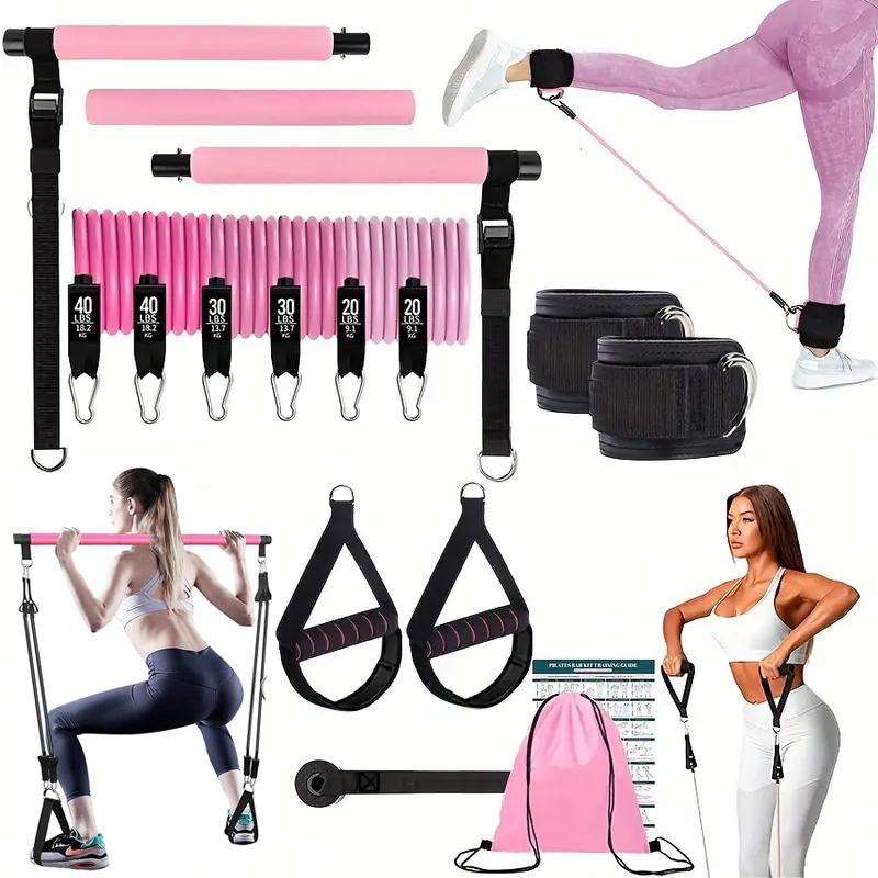 다기능 필라테스 바 키트(탄성 저항 밴드 포함) 조절  - Pilates Bar Kit With Resistance Bands 리뷰 및 가격