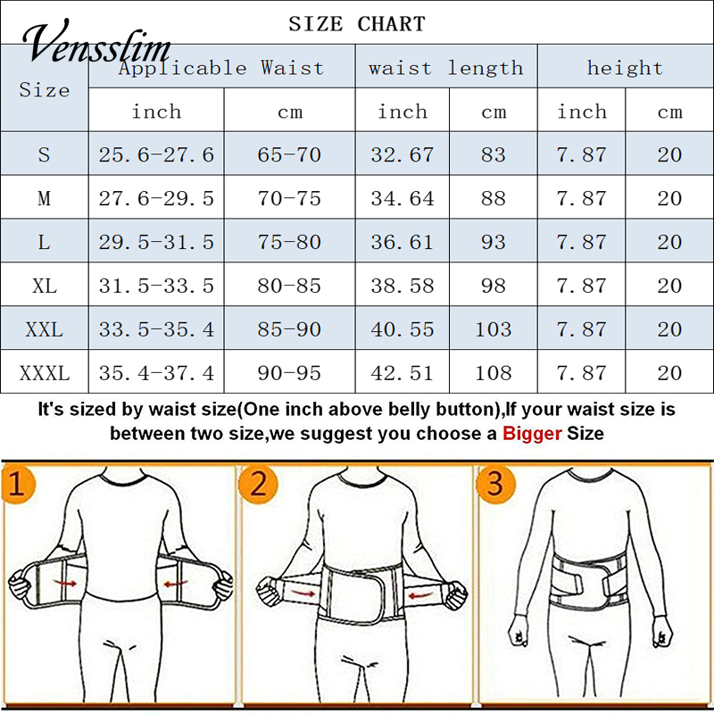 Vensslim 슬리밍 압축 사우나 땀 트리머 벨트 남 - Sweat Waist Trainer Belt Neoprene 리뷰 및 가격