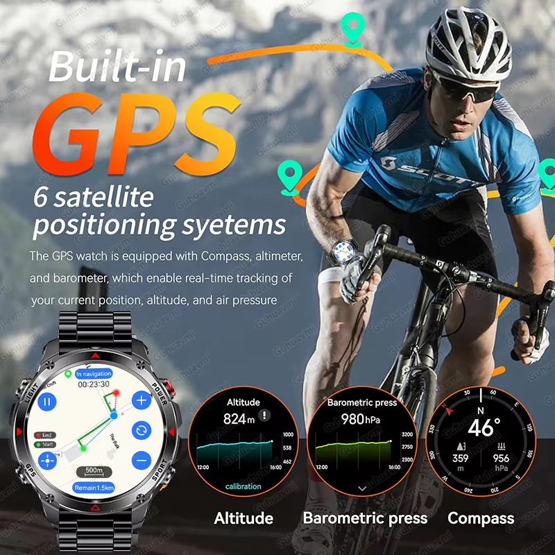 군용 540mAh GPS 스마트 시계 3ATM 방수 A - Resistance Bands Set With Handles 리뷰 및 가격