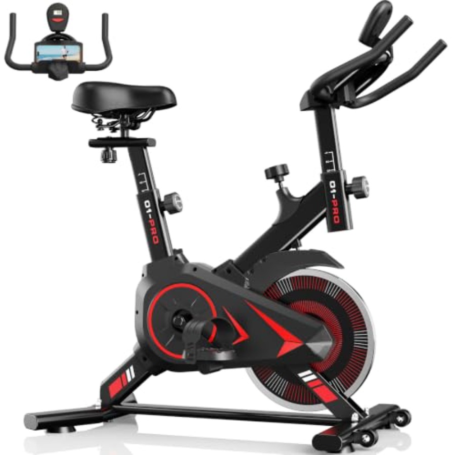 350파운드 하중을 견딜 수 있는 스틸 프레임의 블랙  - Exercise Bike Magnetic Resistance 리뷰 및 가격