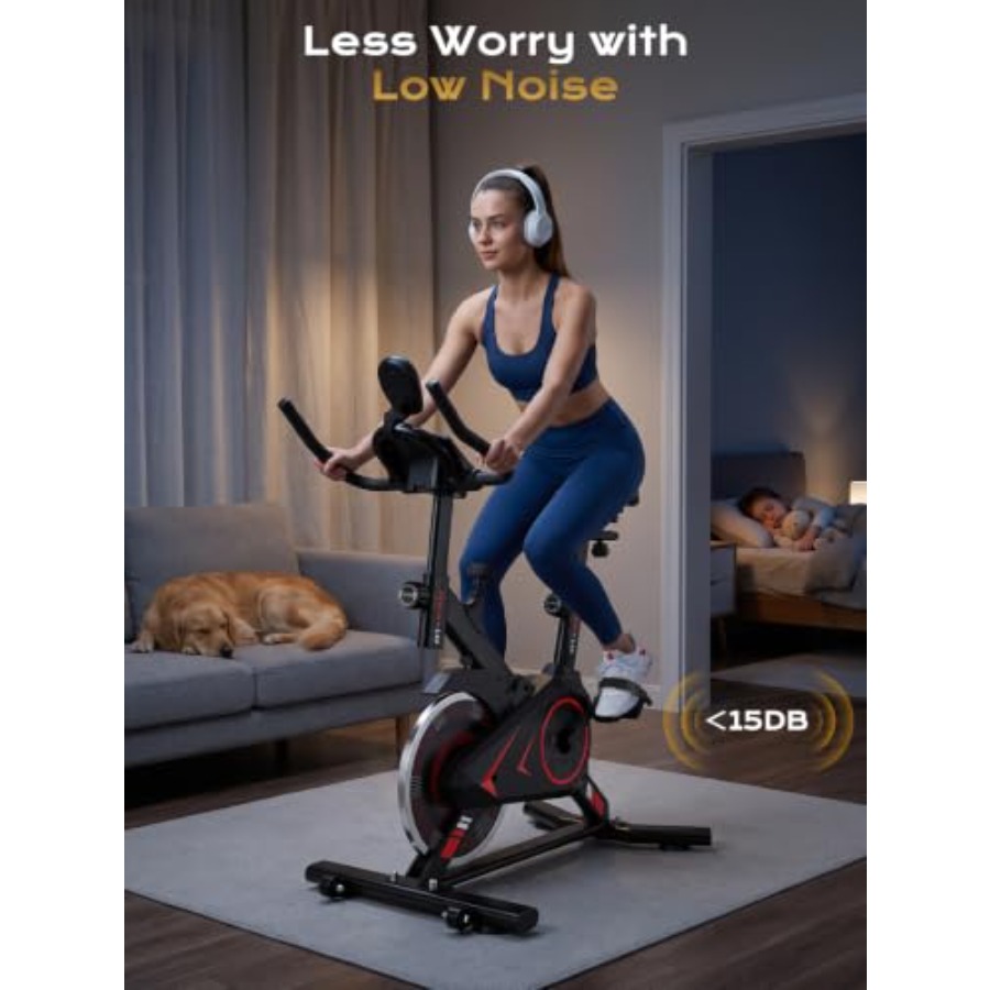 350파운드 하중을 견딜 수 있는 스틸 프레임의 블랙  - Exercise Bike Magnetic Resistance 리뷰 및 가격