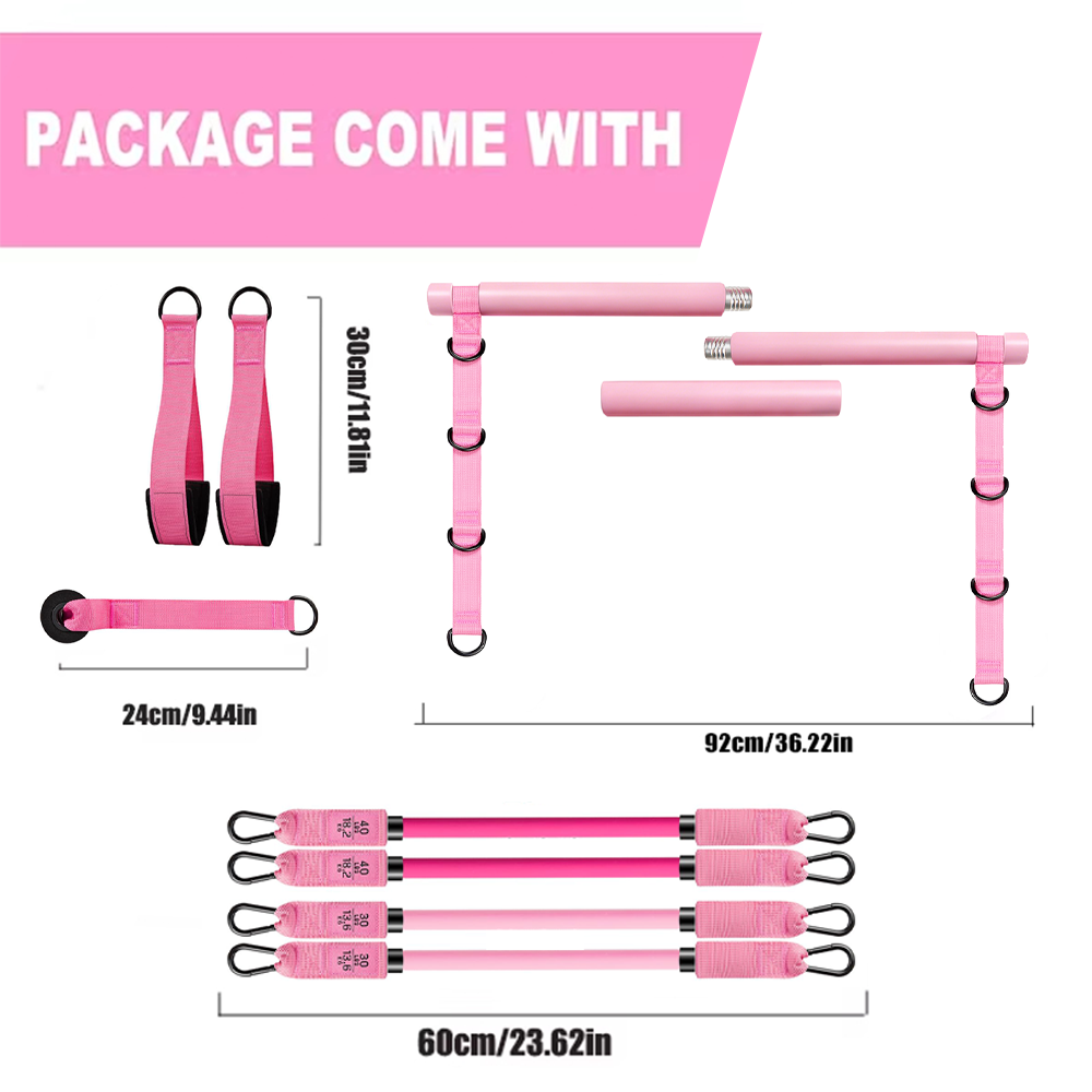 레지스턴스 튜브 세트 다기능 필라테스 바 키트 (140 - Pilates Bar Kit With Resistance Bands 리뷰 및 가격